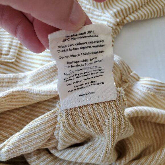 POETRY Hemp Organic Cotton Button Up Neutral Blouse Size 8 - Picture 11 of 15